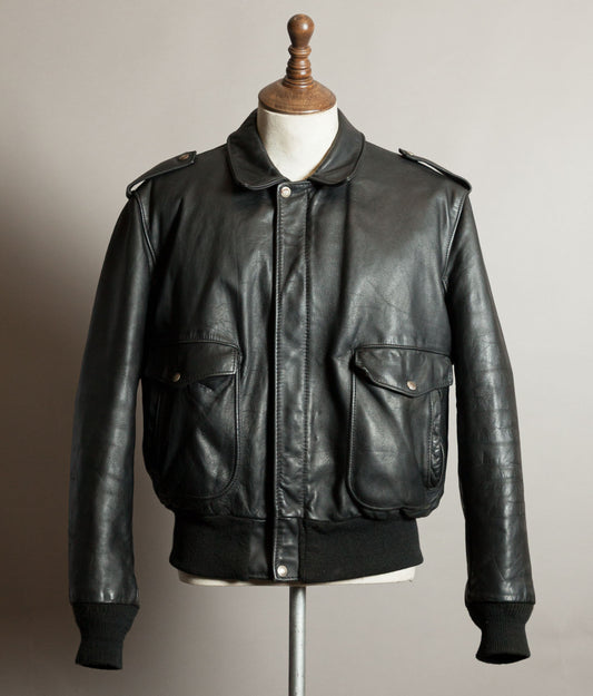 Vintage 1980s Schott 684SM Steerhide A-2 Flight Jacket Made in USA