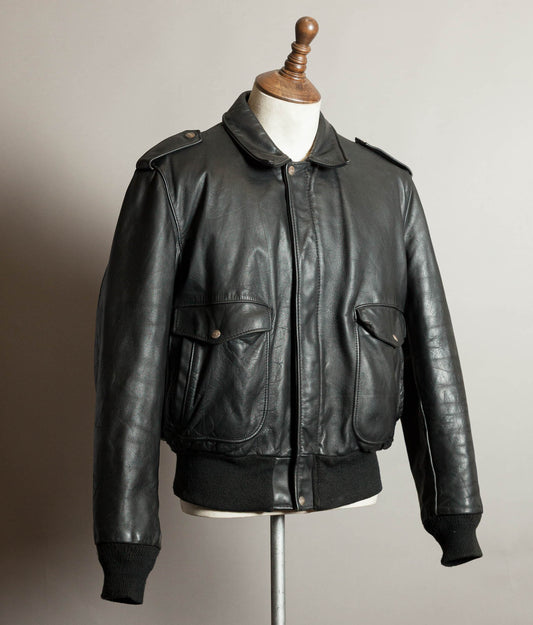 Vintage 1980s Schott 684SM Steerhide A-2 Flight Jacket Made in USA