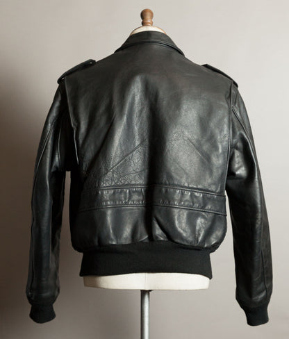 Vintage 1980s Schott 684SM Steerhide A-2 Flight Jacket Made in USA