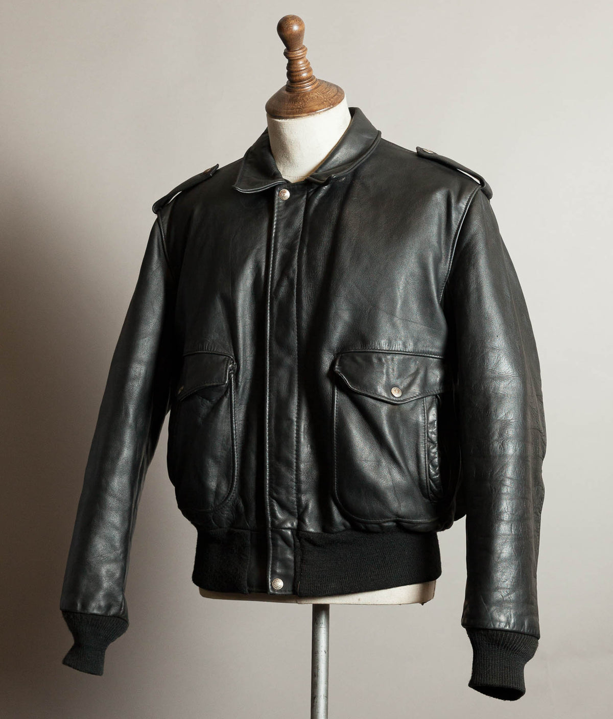 Vintage 1980s Schott 684SM Steerhide A-2 Flight Jacket Made in USA