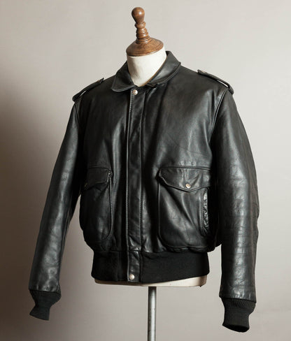 Vintage 1980s Schott 684SM Steerhide A-2 Flight Jacket Made in USA