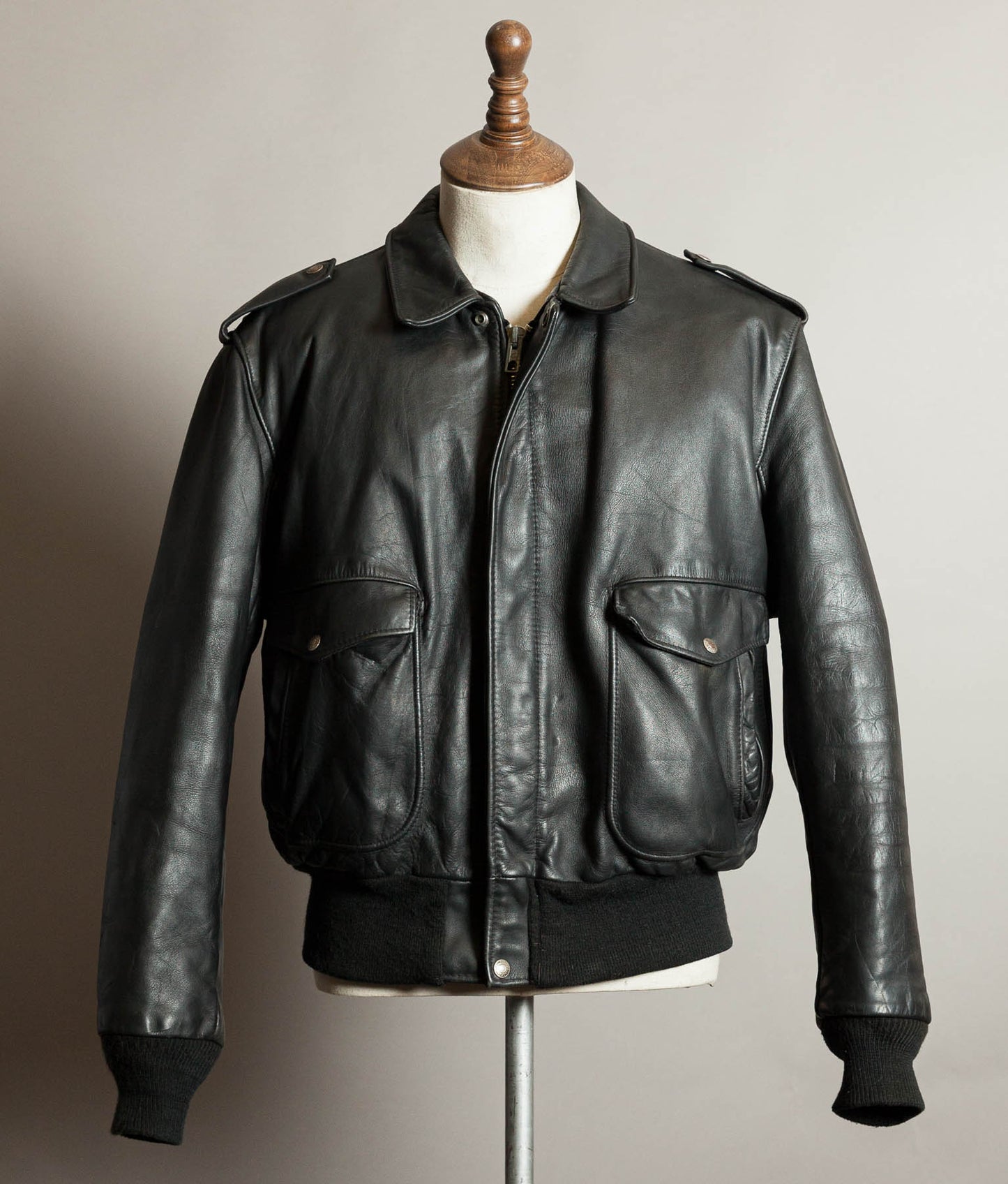 Vintage 1980s Schott 684SM Steerhide A-2 Flight Jacket Made in USA