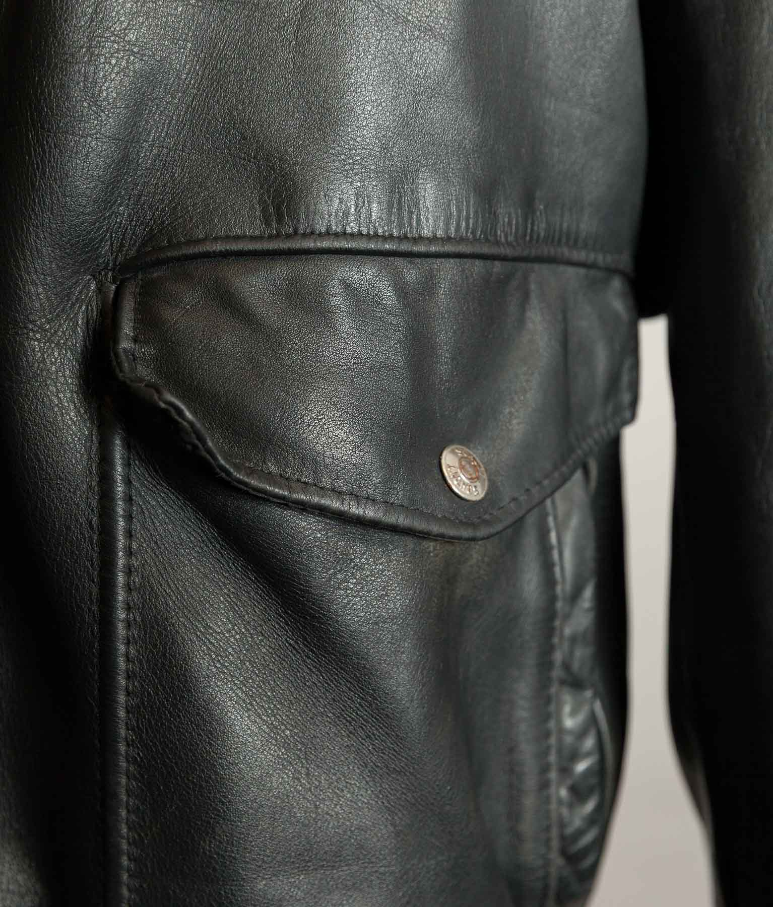 Vintage 1980s Schott 684SM Steerhide A-2 Flight Jacket Made in USA