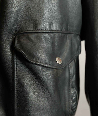 Vintage 1980s Schott 684SM Steerhide A-2 Flight Jacket Made in USA