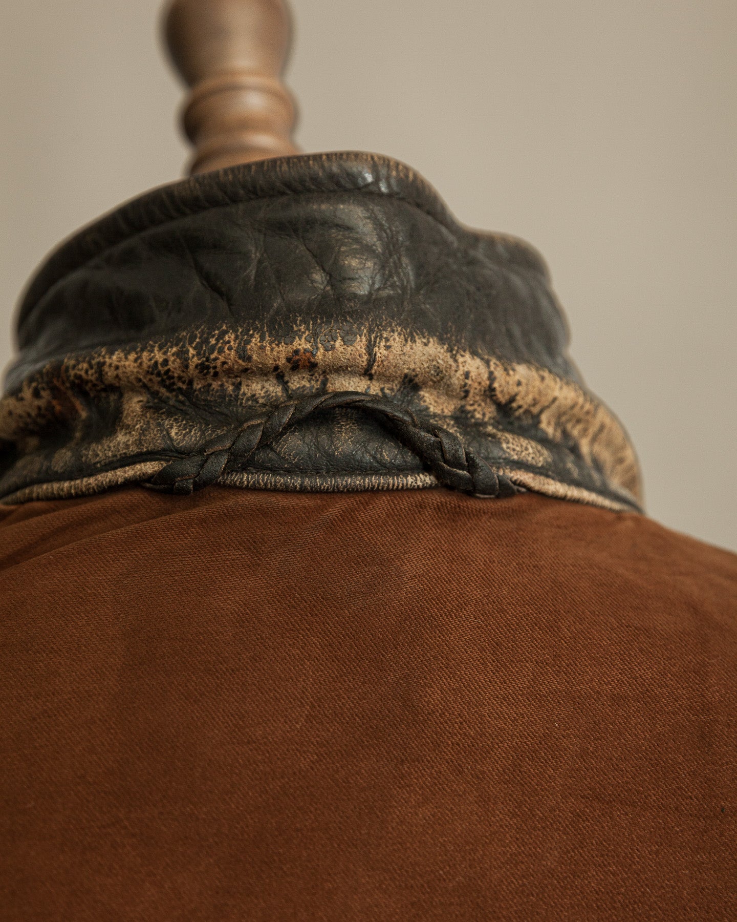 Vintage German Horsehide Leather Motorcycle Jacket, 1940s to 1950s