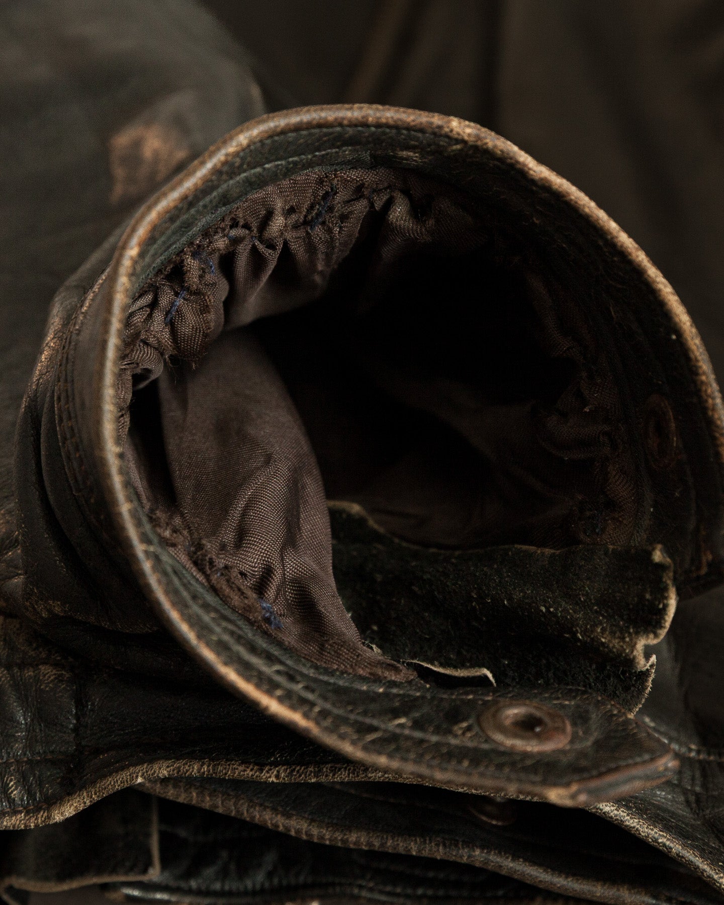 Vintage German Horsehide Leather Motorcycle Jacket, 1940s to 1950s