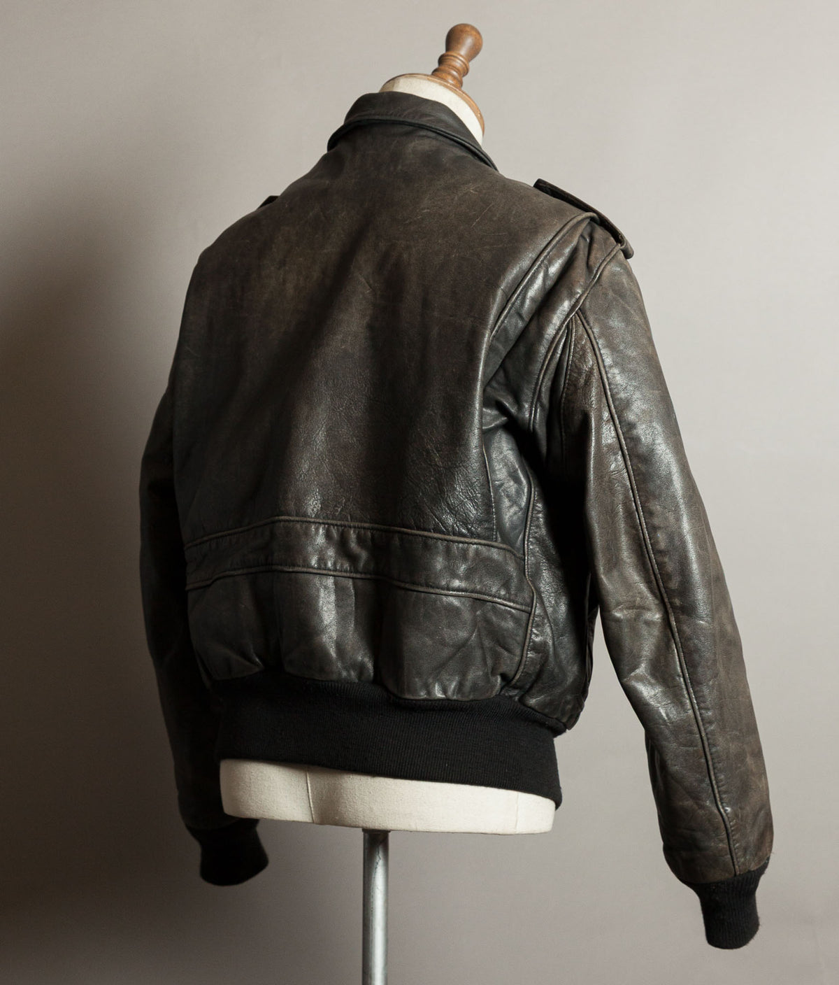 Vintage 1980s Schott 184SM Naked Cowhide A-2 Flight Jacket Made in USA