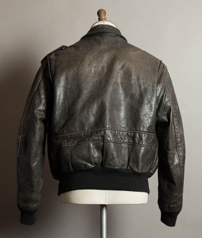 Vintage 1980s Schott 184SM Naked Cowhide A-2 Flight Jacket Made in USA