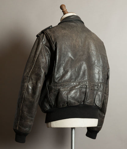 Vintage 1980s Schott 184SM Naked Cowhide A-2 Flight Jacket Made in USA