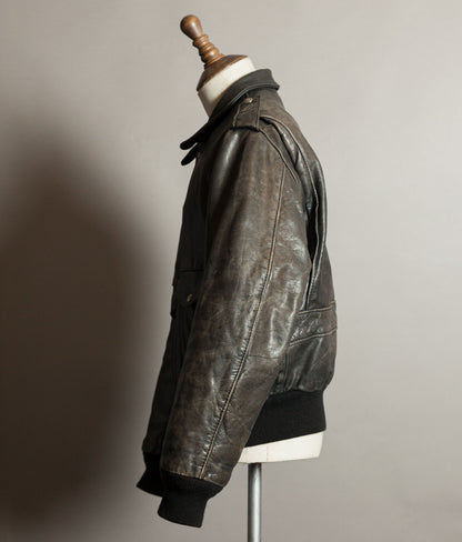 Vintage 1980s Schott 184SM Naked Cowhide A-2 Flight Jacket Made in USA