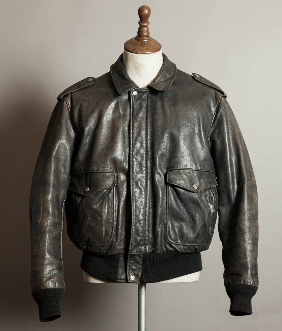 Vintage 1980s Schott 184SM Naked Cowhide A-2 Flight Jacket Made in USA