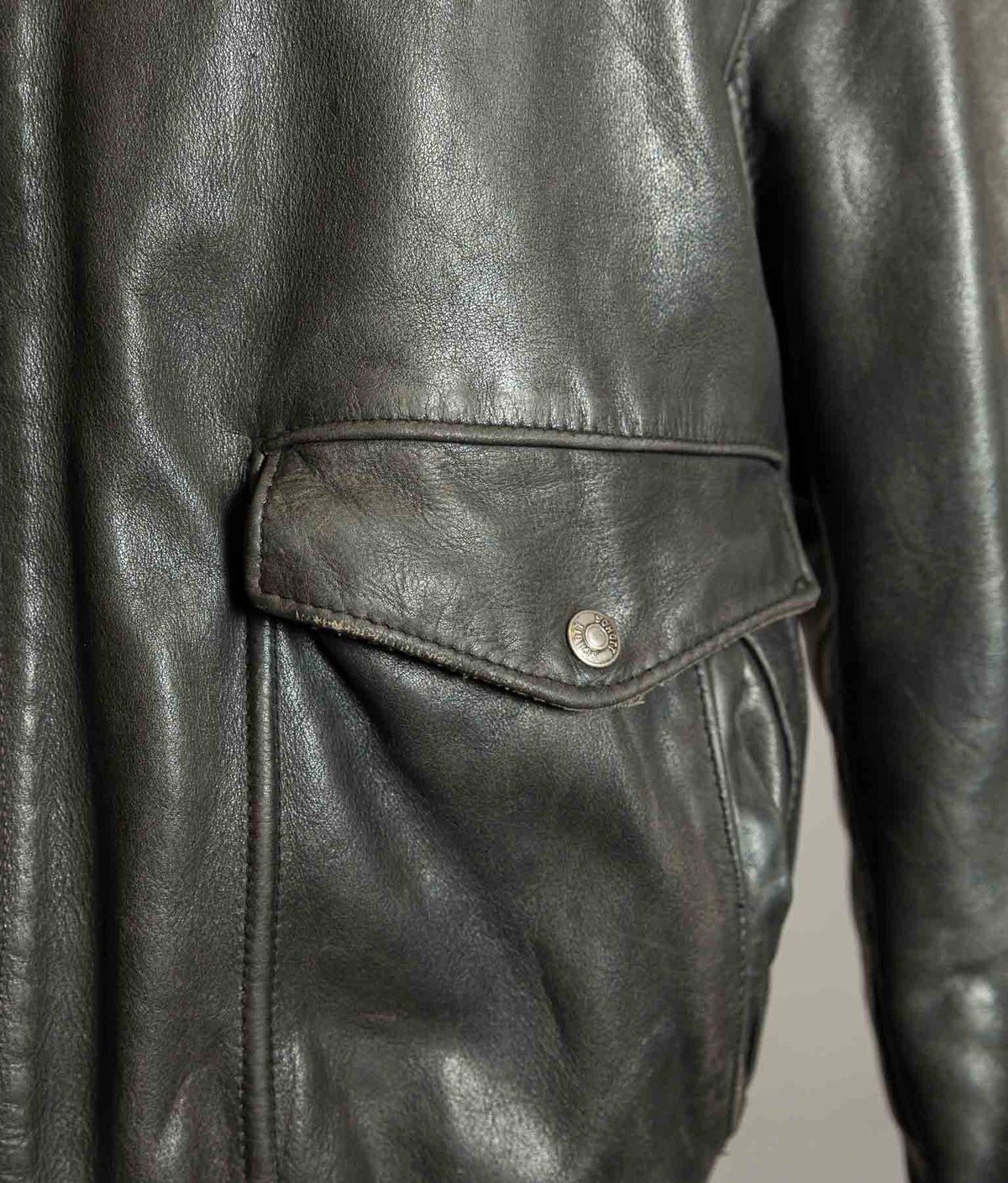 Vintage 1980s Schott 184SM Naked Cowhide A-2 Flight Jacket Made in USA