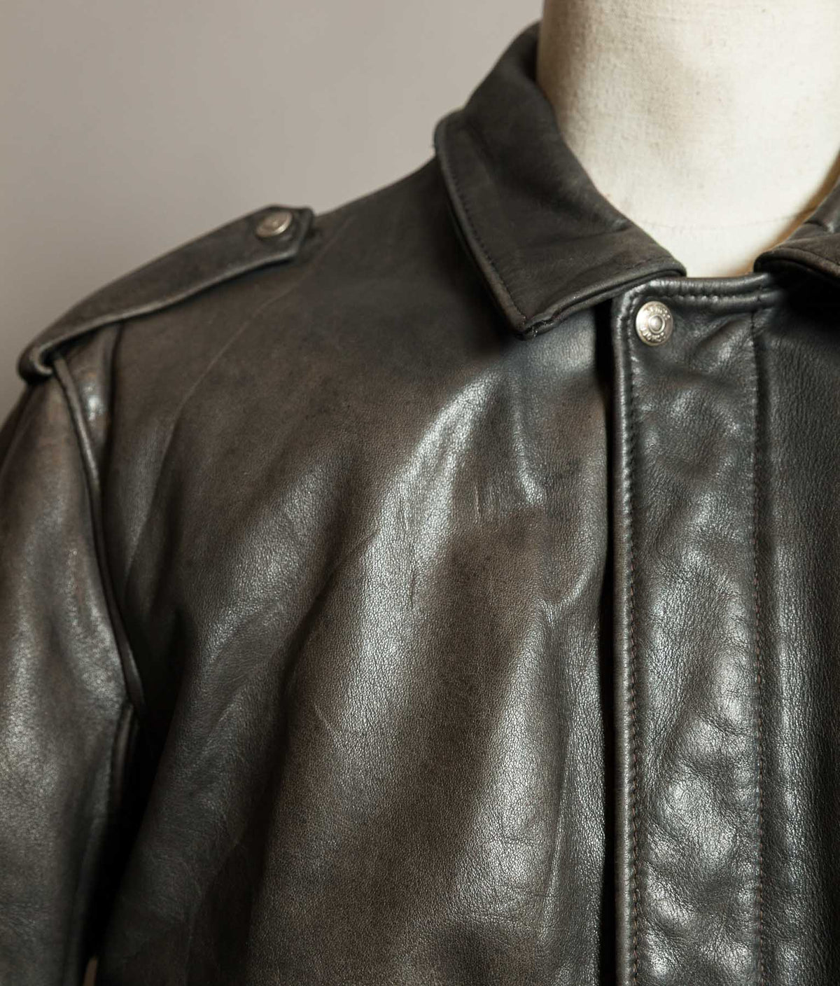 Vintage 1980s Schott 184SM Naked Cowhide A-2 Flight Jacket Made in USA