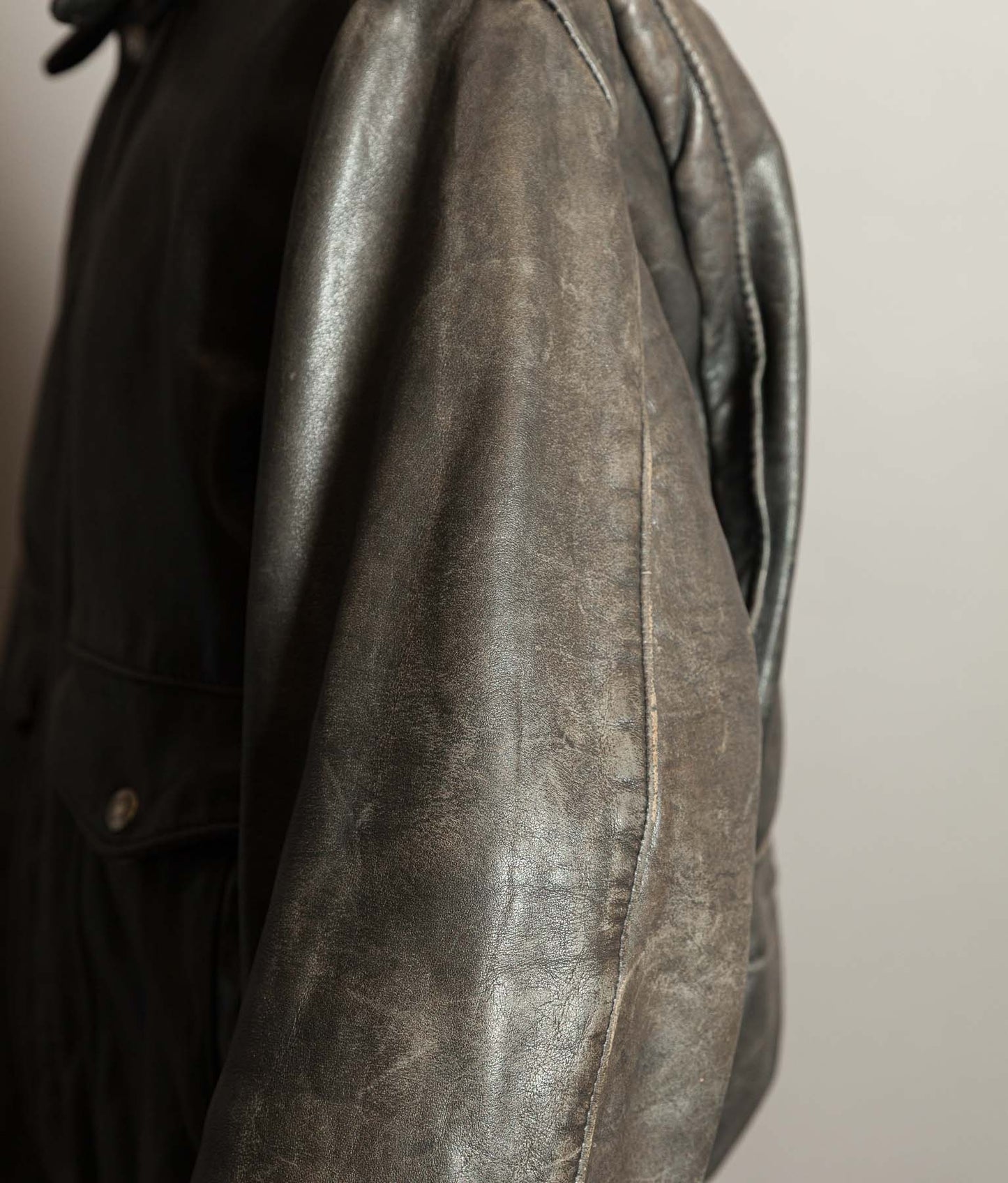Vintage 1980s Schott 184SM Naked Cowhide A-2 Flight Jacket Made in USA