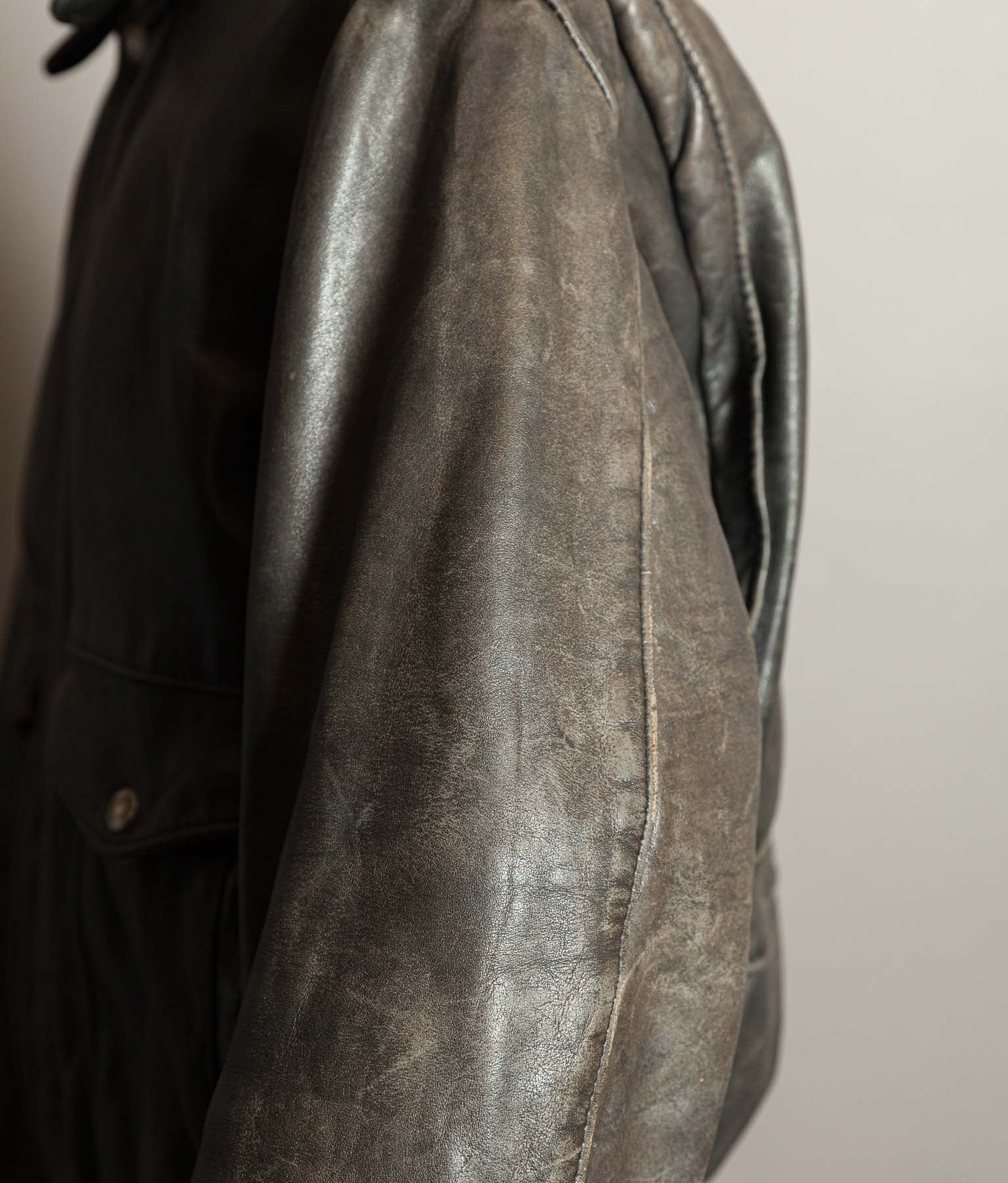Vintage 1980s Schott 184SM Naked Cowhide A-2 Flight Jacket Made in USA