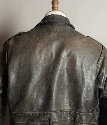 Vintage 1980s Schott 184SM Naked Cowhide A-2 Flight Jacket Made in USA