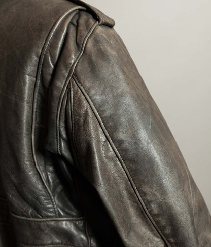Vintage 1980s Schott 184SM Naked Cowhide A-2 Flight Jacket Made in USA