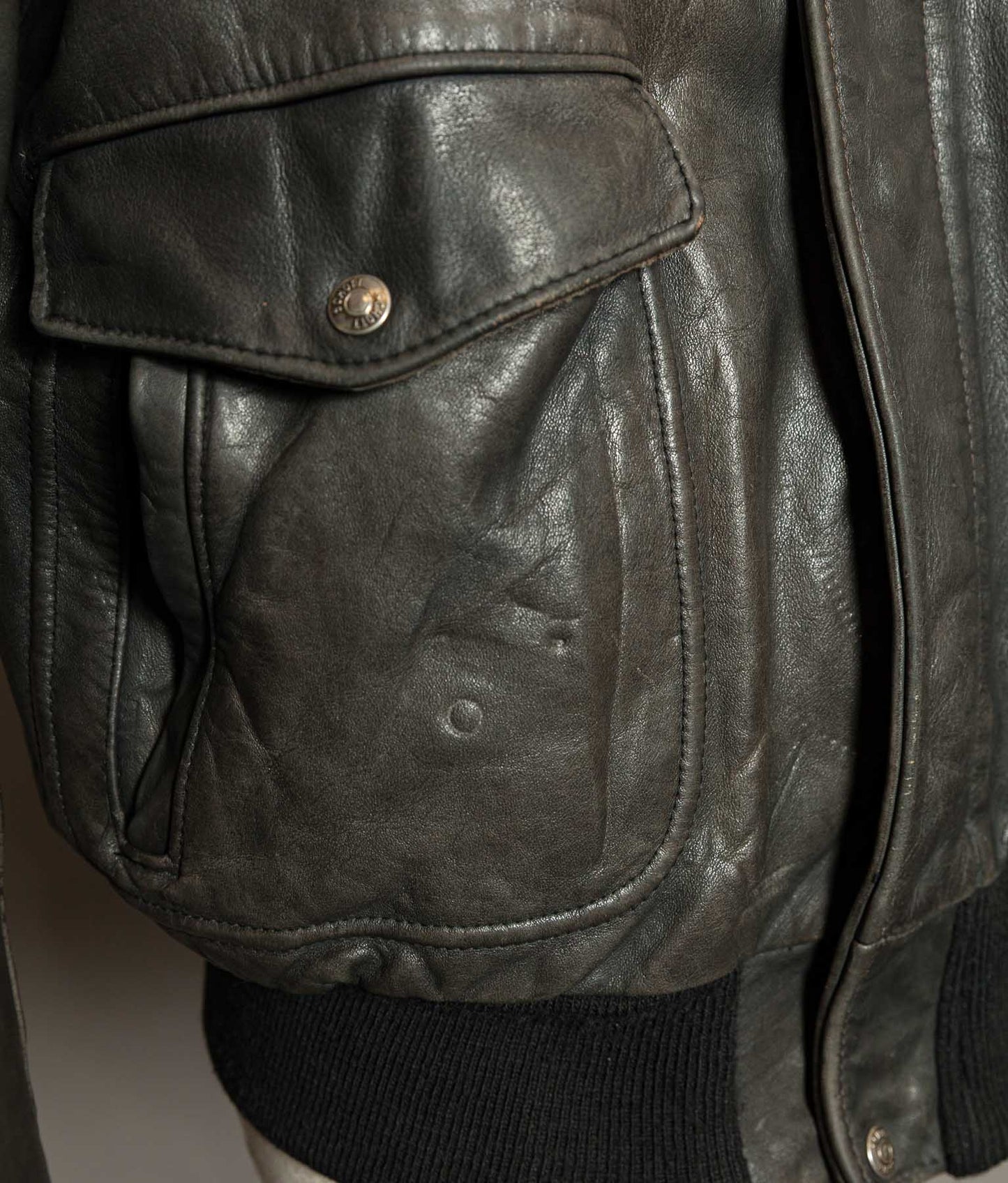 Vintage 1980s Schott 184SM Naked Cowhide A-2 Flight Jacket Made in USA