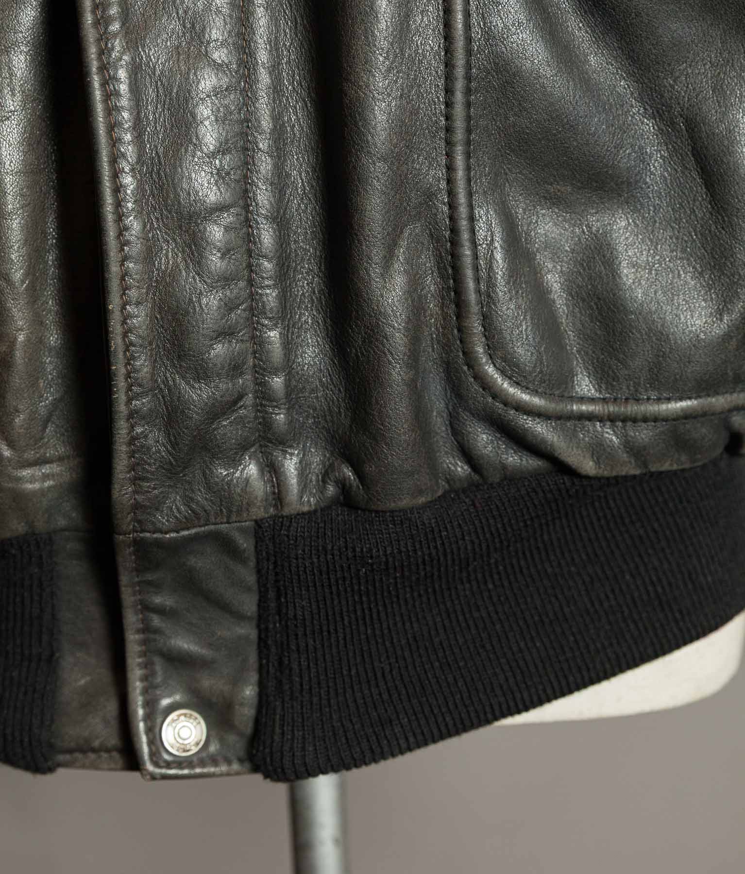 Vintage 1980s Schott 184SM Naked Cowhide A-2 Flight Jacket Made in USA