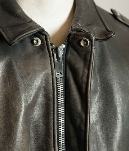 Vintage 1980s Schott 184SM Naked Cowhide A-2 Flight Jacket Made in USA