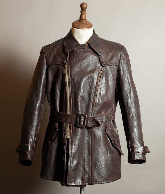 Original 1940s German Goatskin Kradmelder Motorcycle Jacket