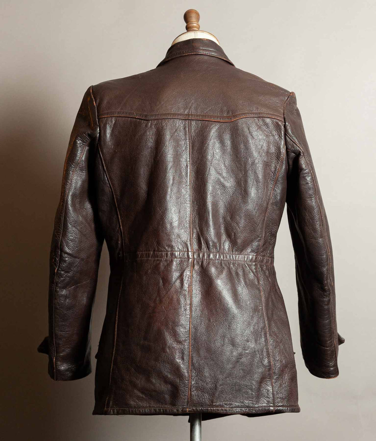 Vintage 1940s German Wehrmacht Kradmelder Leather Motorcycle Dispatch Rider Jacket