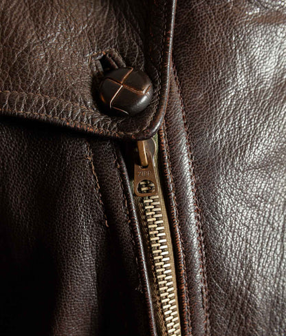 Vintage 1940s German Wehrmacht Kradmelder Leather Motorcycle Dispatch Rider Jacket