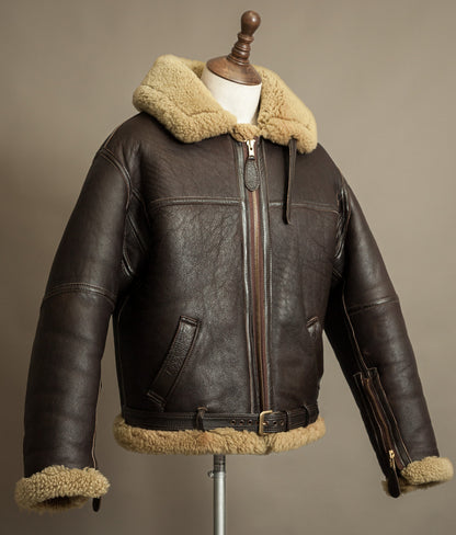 Vintage Sheepskin Shearling Flying Jacket RAF Irvin Pattern - Made in England