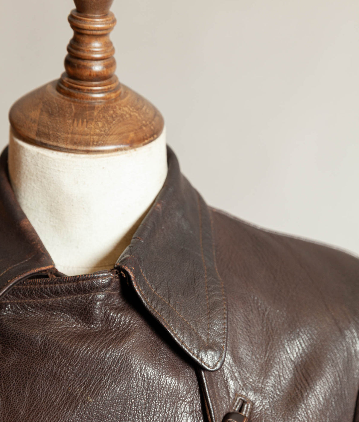 Vintage 1940s German Wehrmacht Kradmelder Leather Motorcycle Dispatch Rider Jacket