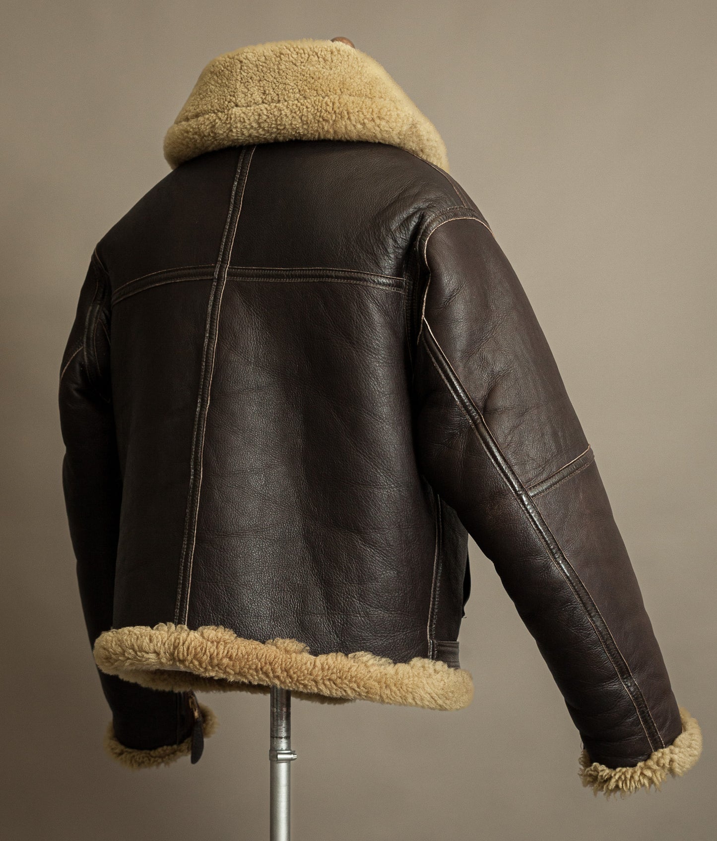 Vintage Sheepskin Shearling Flying Jacket RAF Irvin Pattern - Made in England