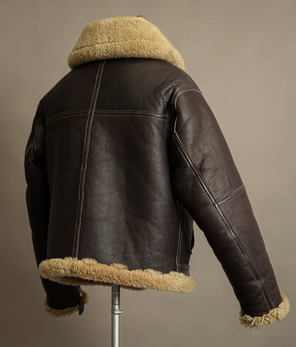 Vintage Sheepskin Shearling Flying Jacket RAF Irvin Pattern - Made in England