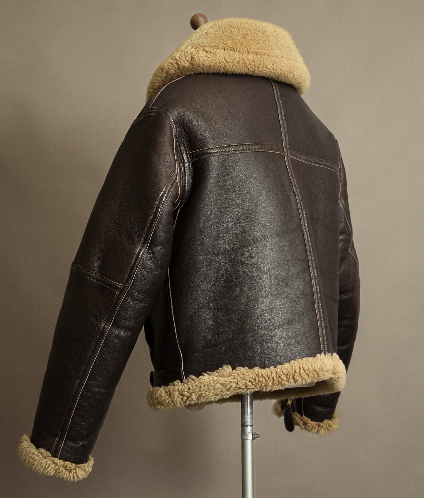 Vintage Sheepskin Shearling Flying Jacket RAF Irvin Pattern - Made in England
