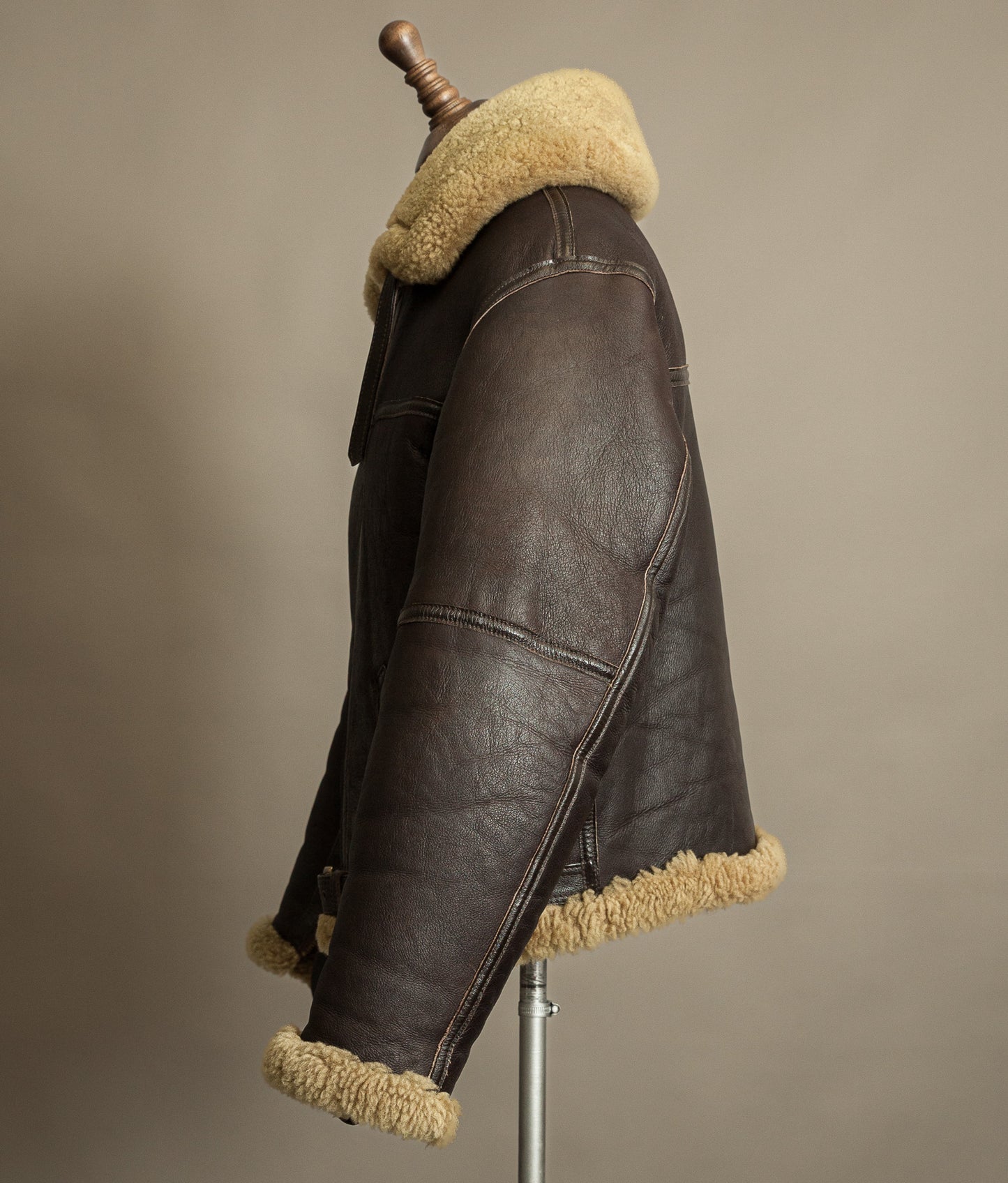 Vintage Sheepskin Shearling Flying Jacket RAF Irvin Pattern - Made in England