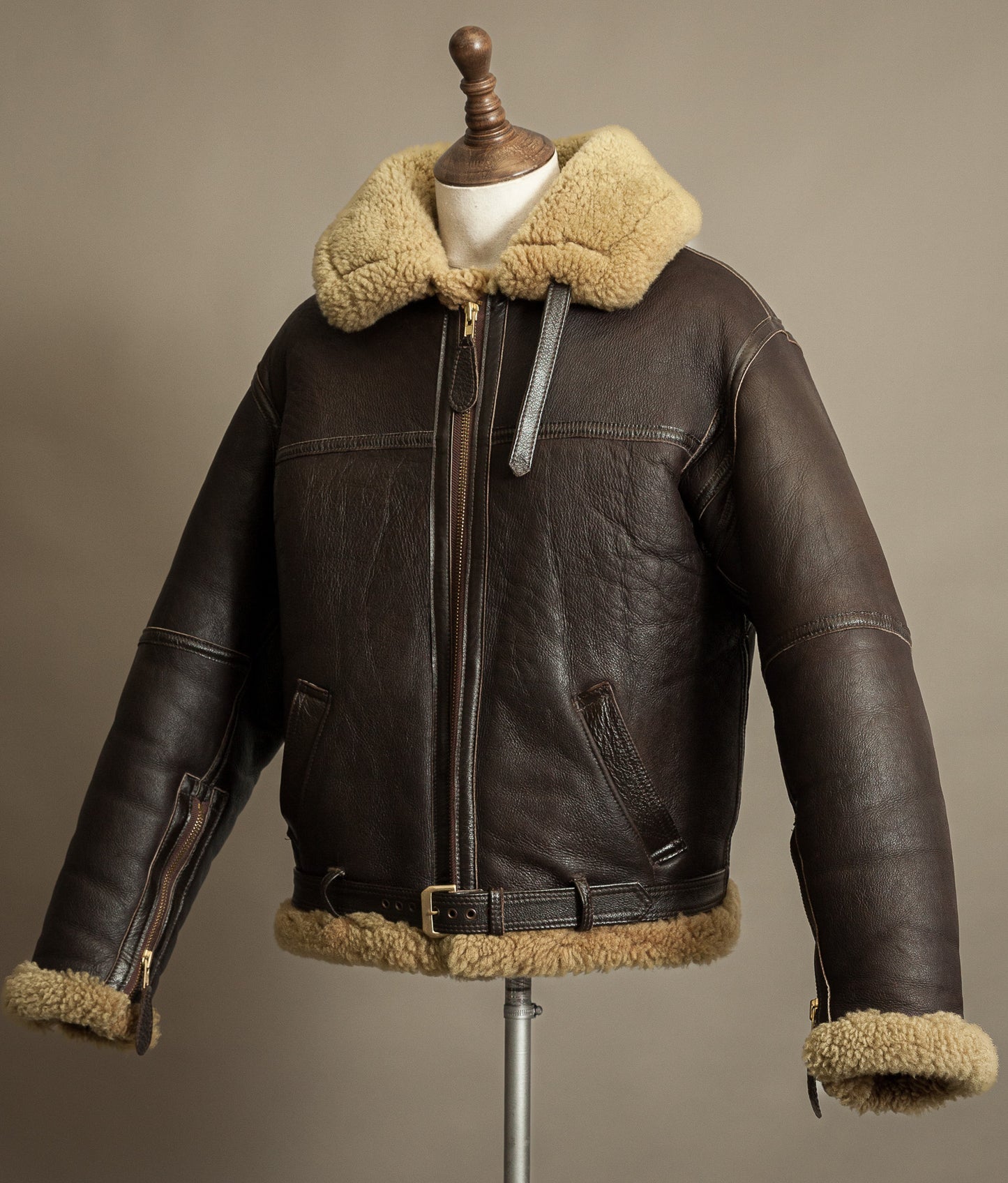 Vintage Sheepskin Shearling Flying Jacket RAF Irvin Pattern - Made in England