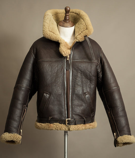 Vintage Sheepskin Shearling Flying Jacket RAF Irvin Pattern - Made in England