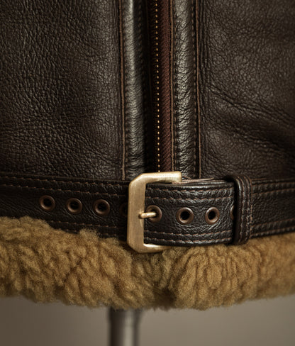 Vintage Sheepskin Shearling Flying Jacket RAF Irvin Pattern - Made in England