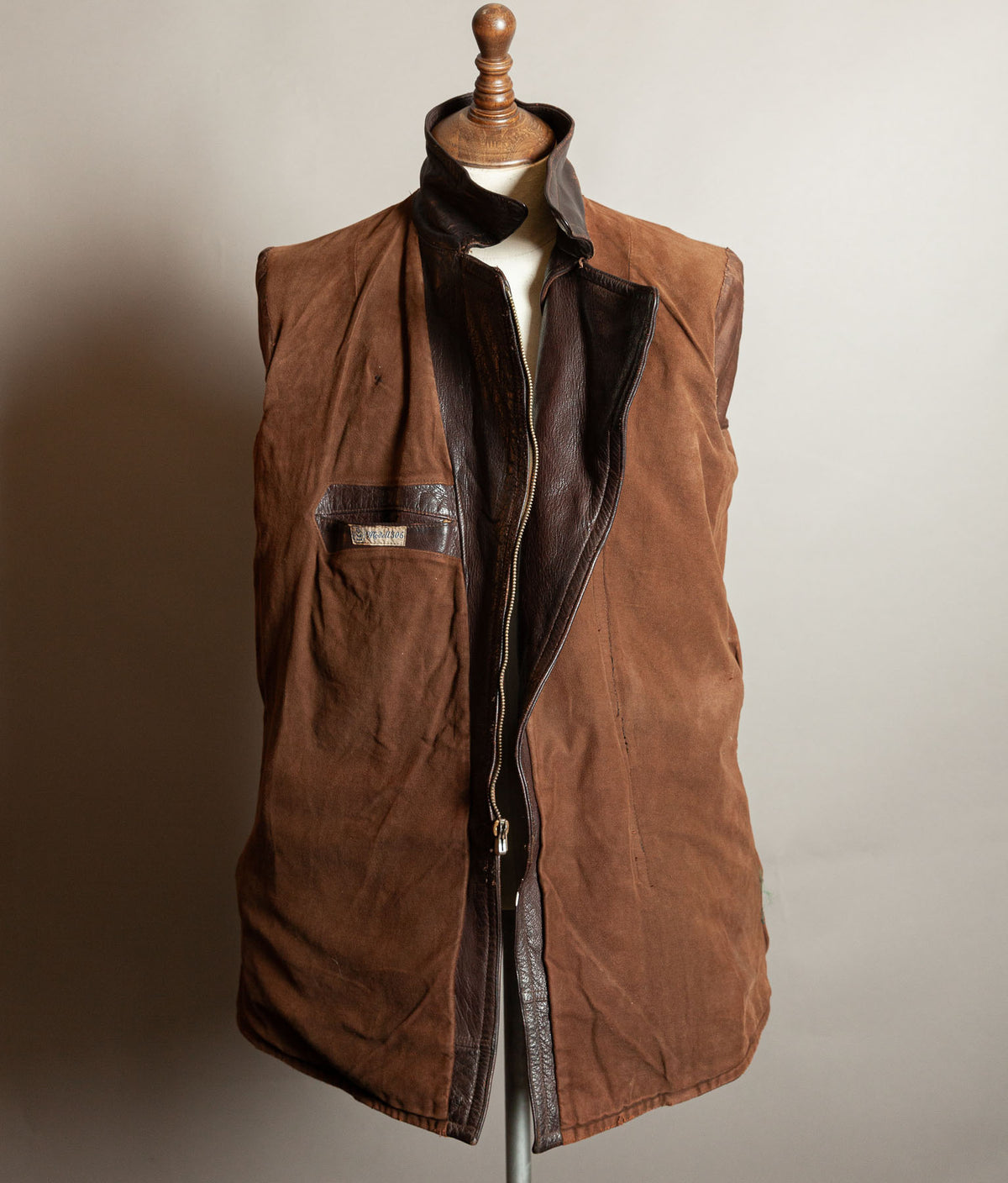 Vintage 1940s German Wehrmacht Kradmelder Leather Motorcycle Dispatch Rider Jacket