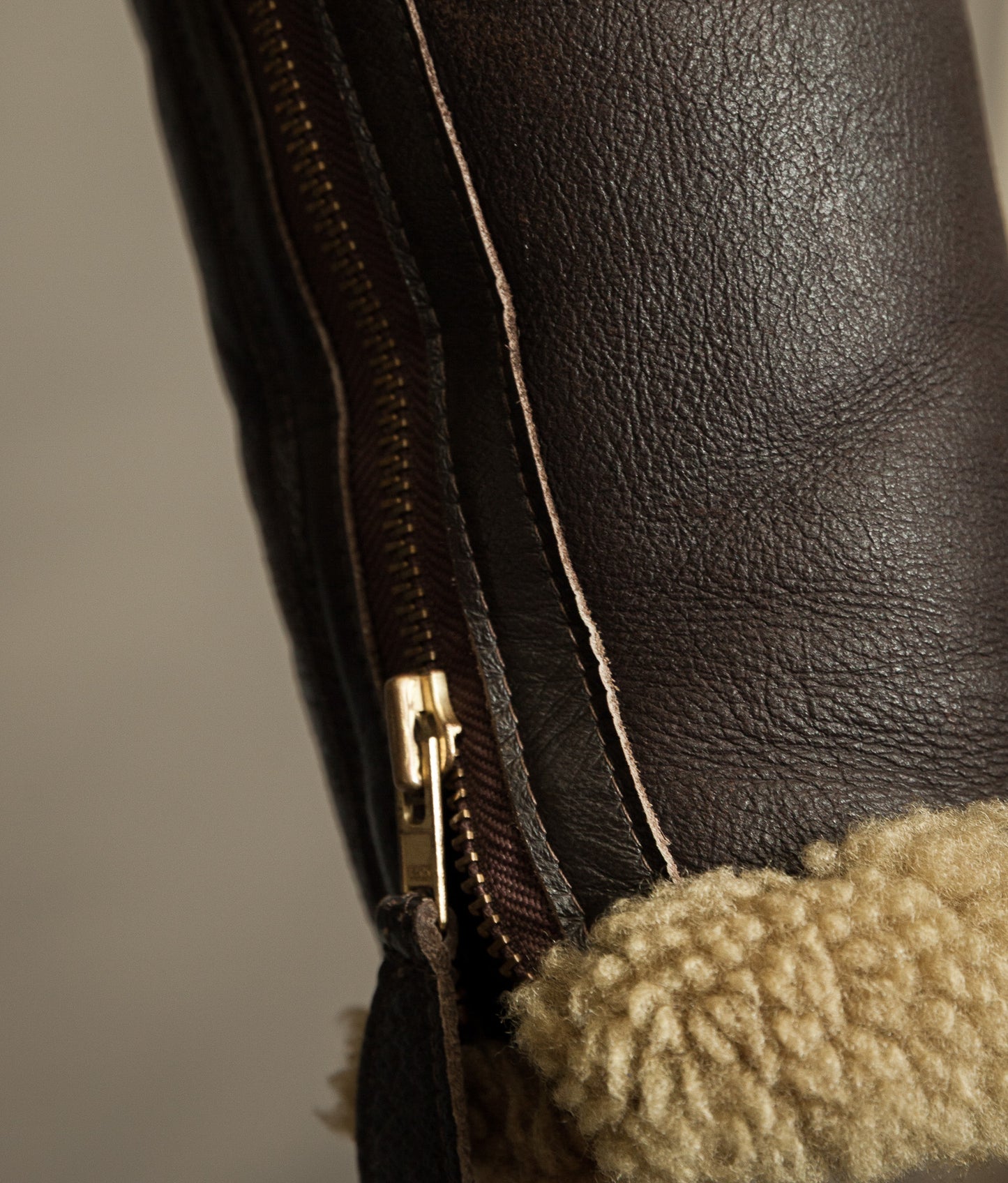 Vintage Sheepskin Shearling Flying Jacket RAF Irvin Pattern - Made in England