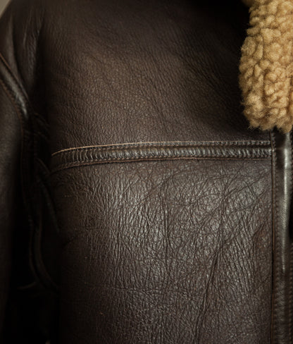 Vintage Sheepskin Shearling Flying Jacket RAF Irvin Pattern - Made in England