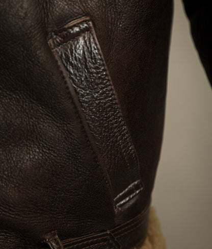 Vintage Sheepskin Shearling Flying Jacket RAF Irvin Pattern - Made in England