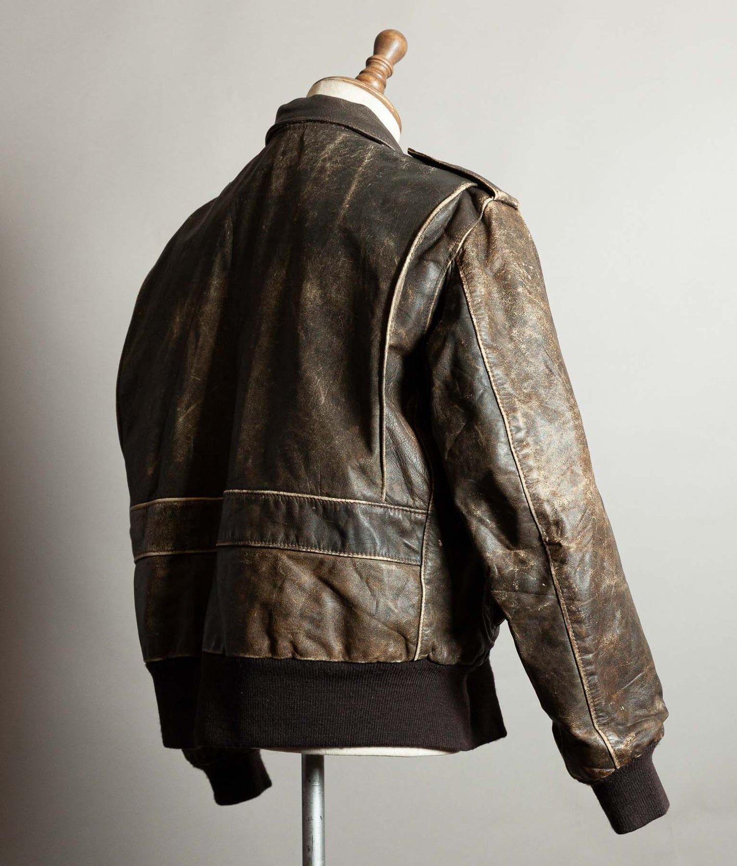 Vintage 1980s Schott 684SM Steerhide A-2 Flight Jacket Made in USA