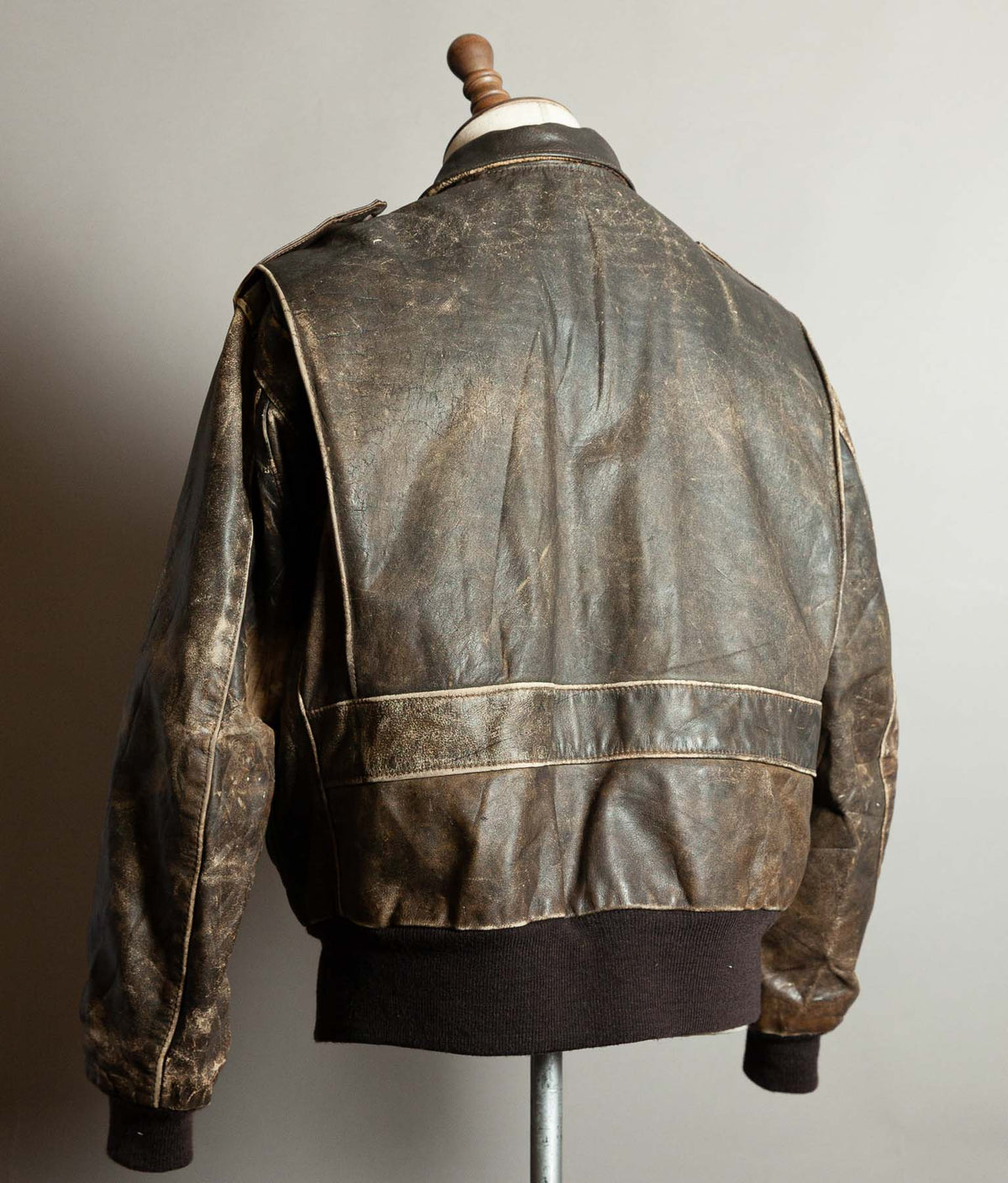Vintage 1980s Schott 684SM Steerhide A-2 Flight Jacket Made in USA