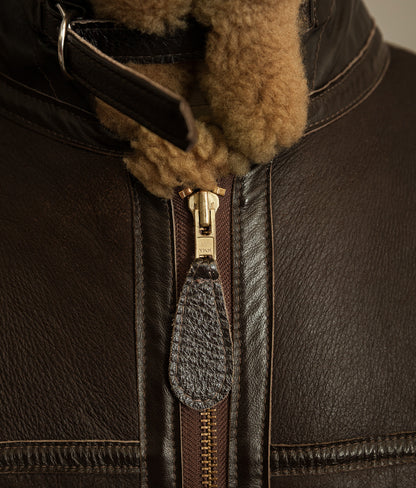 Vintage Sheepskin Shearling Flying Jacket RAF Irvin Pattern - Made in England