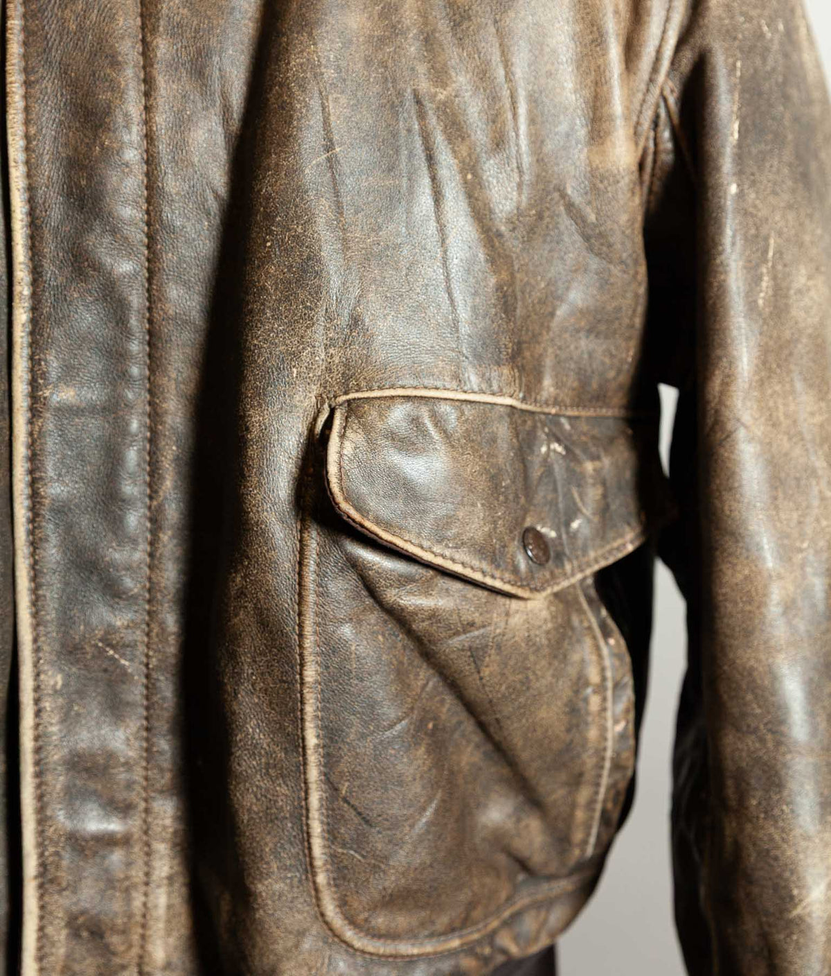 Vintage 1980s Schott 684SM Steerhide A-2 Flight Jacket Made in USA