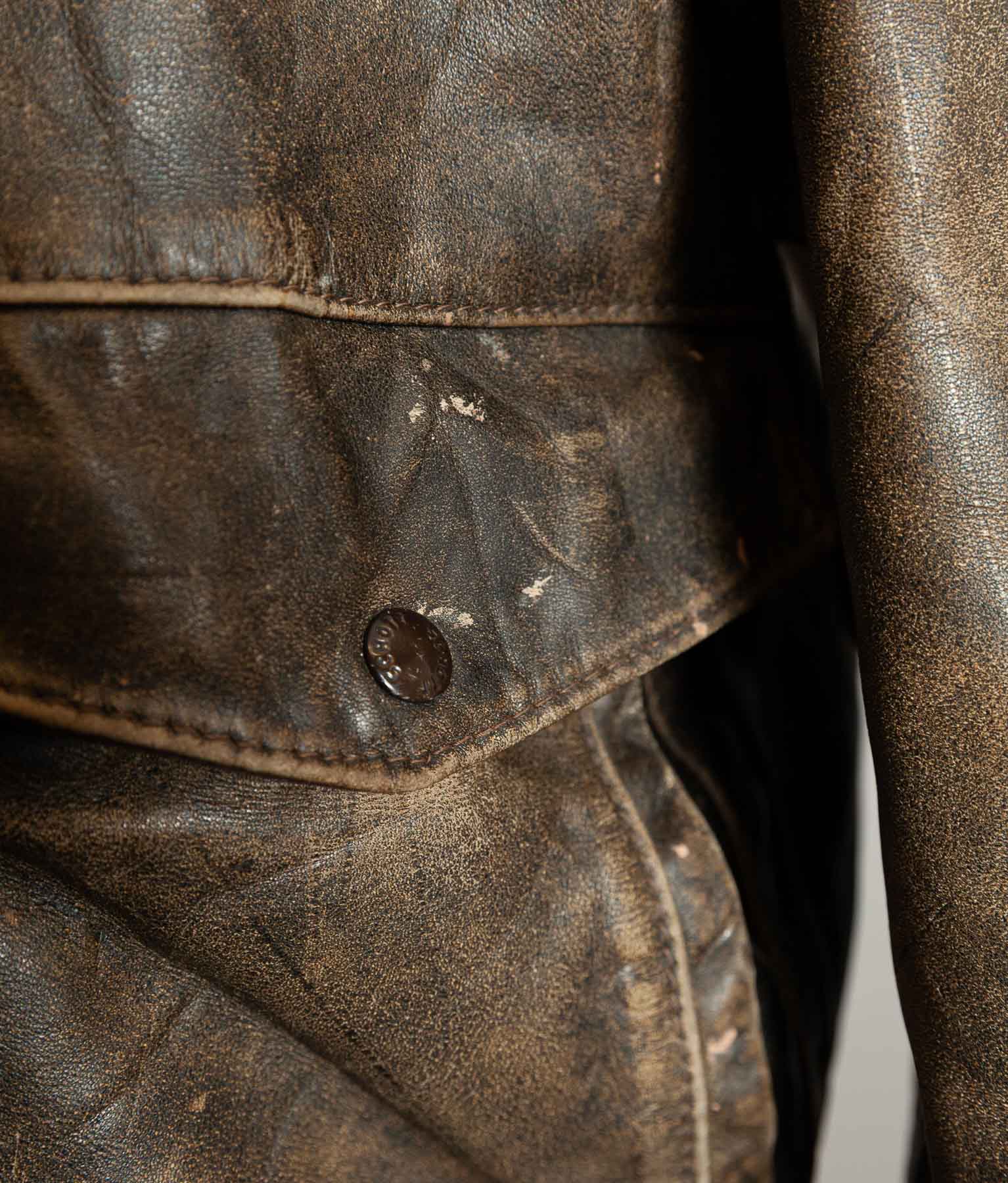 Vintage 1980s Schott 684SM Steerhide A-2 Flight Jacket Made in USA