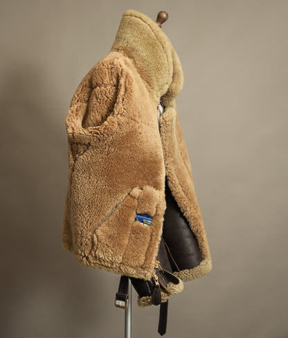 Vintage Sheepskin Shearling Flying Jacket RAF Irvin Pattern - Made in England