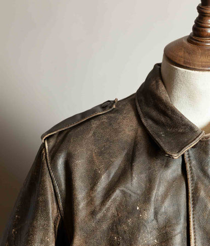 Vintage 1980s Schott 684SM Steerhide A-2 Flight Jacket Made in USA