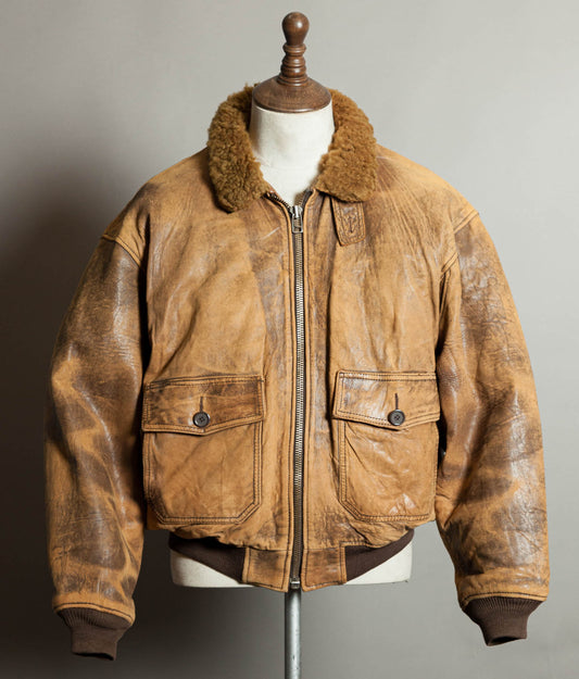Vintage 1985 Avirex Type A-2 Spec. 7823 (AER) Leather Flight Jacket