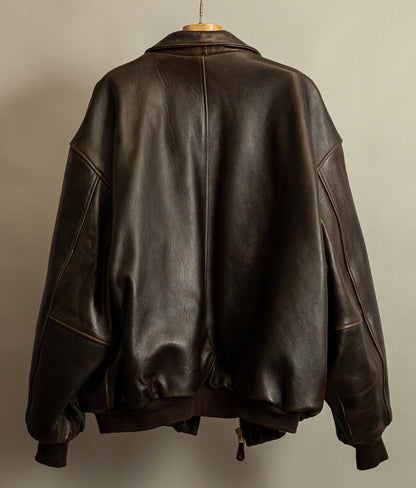 Vintage Avirex A2 Flight Jacket Brown Leather USA Made