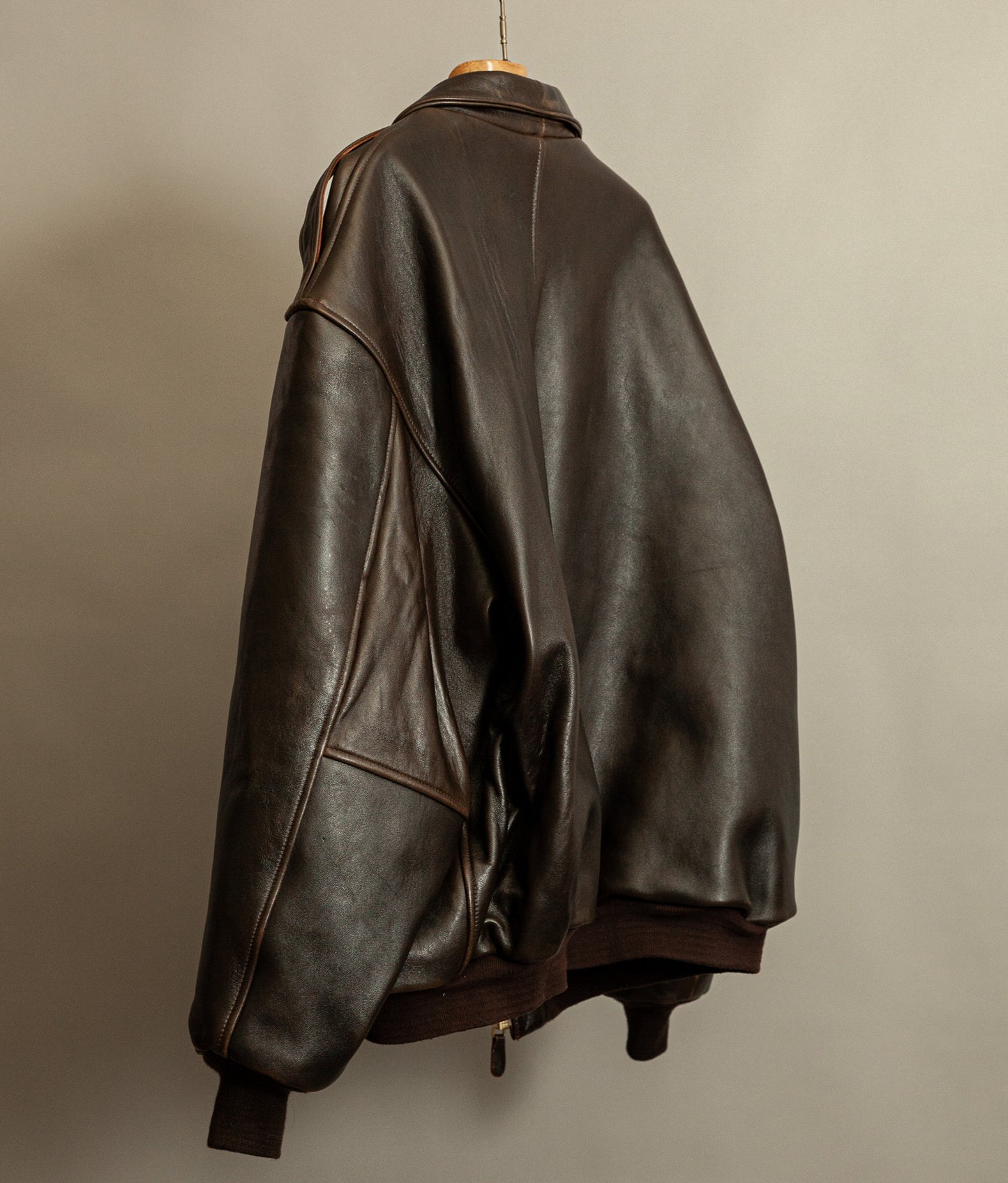 Vintage Avirex A2 Flight Jacket Brown Leather USA Made